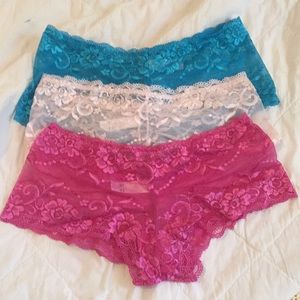Size 14 Set of 3 Sexy Boy Shorts Panties Lingerie
